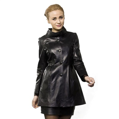 单羊皮风衣_男士长款羊皮风衣